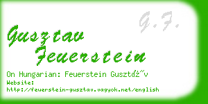 gusztav feuerstein business card